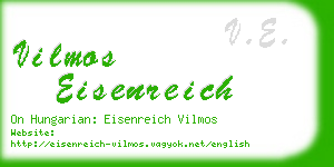vilmos eisenreich business card